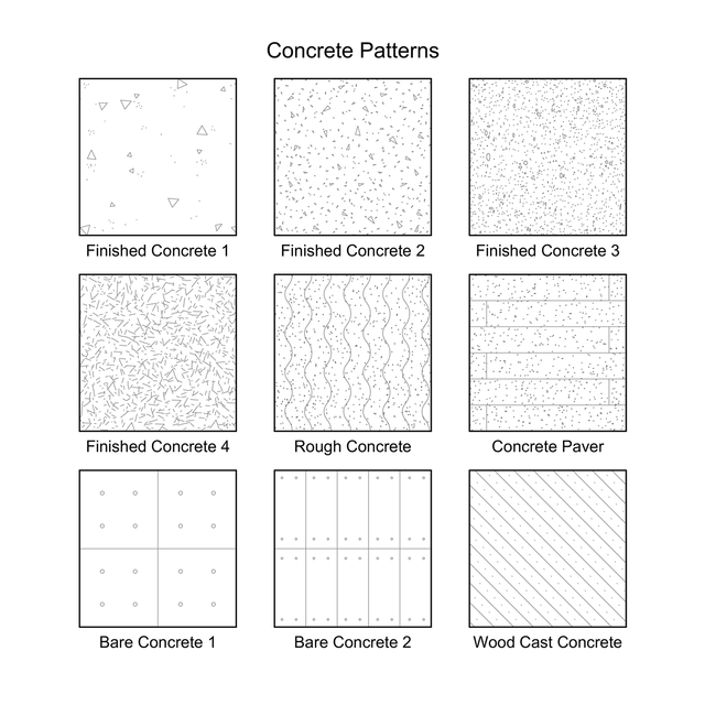 ArchiCAD Concrete Vector Fills (Patterns) - Post Digital Architecture — Free and Affordable Resources for Architects