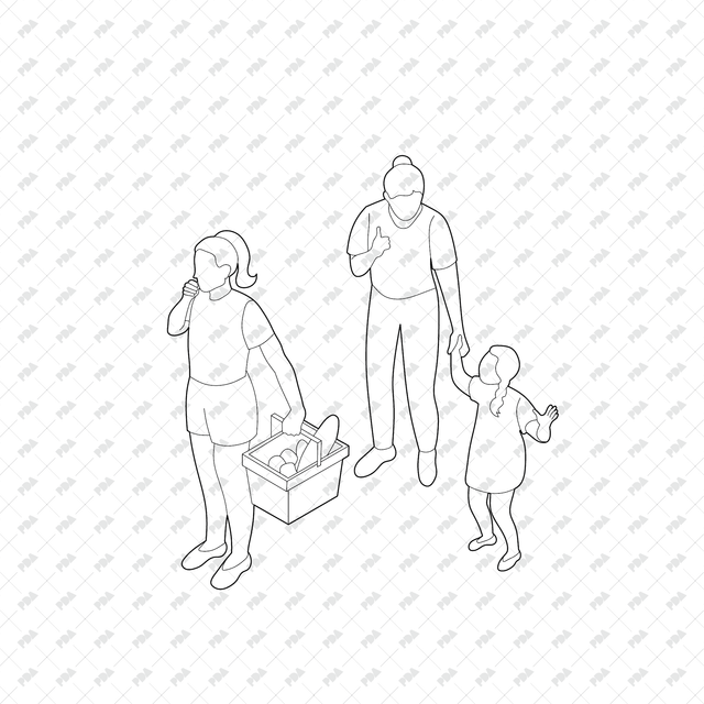 CAD, Vector, PNG Queues in Axonometric View - Post Digital Architecture — Free and Affordable Resources for Architects