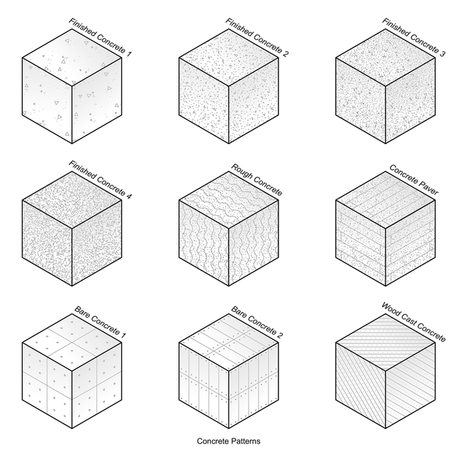 ArchiCAD Concrete Vector Fills (Patterns) - Post Digital Architecture — Free and Affordable Resources for Architects