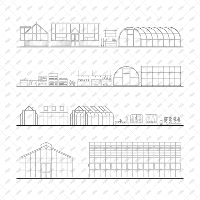 CAD, Vector Greenhouse Essentials Set - Post Digital Architecture — Free and Affordable Resources for Architects
