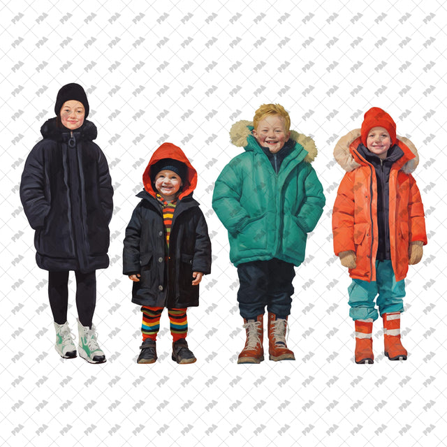 PNG Post Digital Collage Winter People Set - Post Digital Architecture — Free and Affordable Resources for Architects