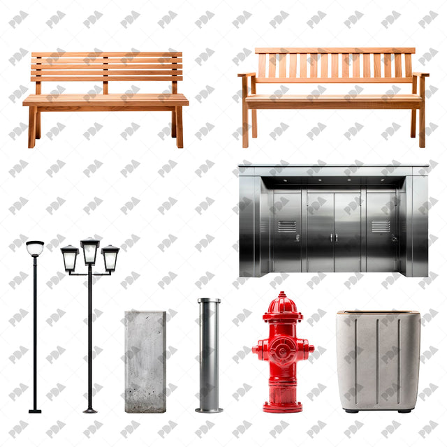 PNG Urban Street Furniture - Post Digital Architecture — Free and Affordable Resources for Architects