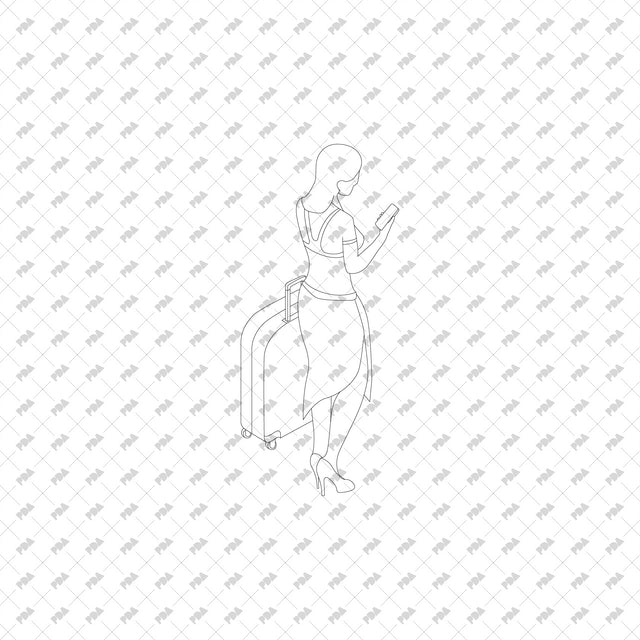 CAD, Vector Isometric Tourists at Summer Resort - Post Digital Architecture — Free and Affordable Resources for Architects