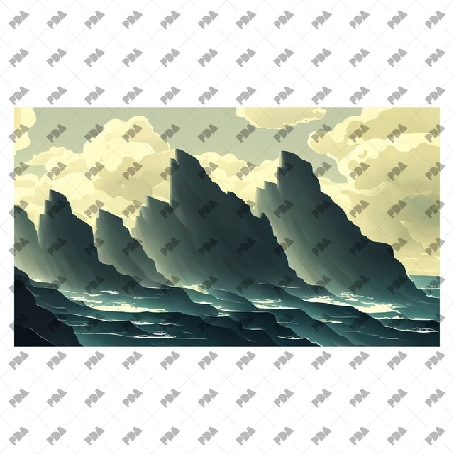 Mountain Backgrounds in Japanese Illustration Style - Post Digital Architecture — Free and Affordable Resources for Architects