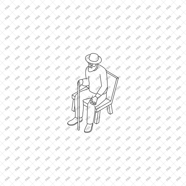 CAD, Vector, PNG Isometric View Urban Waiting People - Post Digital Architecture — Free and Affordable Resources for Architects