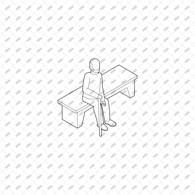 CAD, Vector, PNG Isometric Elderly People - Post Digital Architecture — Free and Affordable Resources for Architects