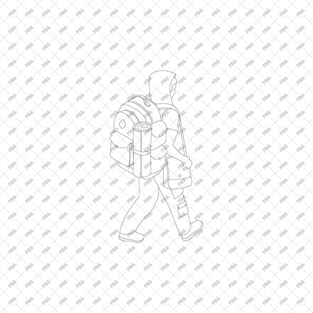 CAD, Vector Isometric Tourists at Summer Resort - Post Digital Architecture — Free and Affordable Resources for Architects
