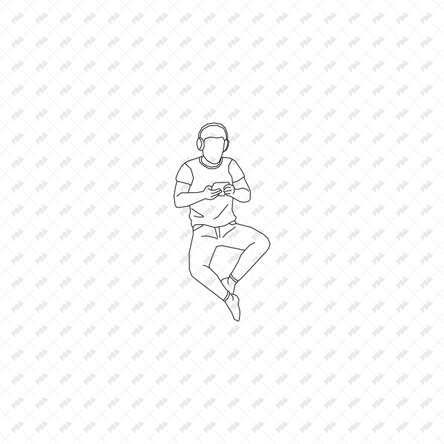 CAD, Vector, PNG Chilling Characters in Plan View Multi-Pack (Top View) - Post Digital Architecture — Free and Affordable Resources for Architects