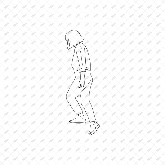 CAD, Vector, PNG Characters Climbing Stairs in Side View - Post Digital Architecture — Free and Affordable Resources for Architects