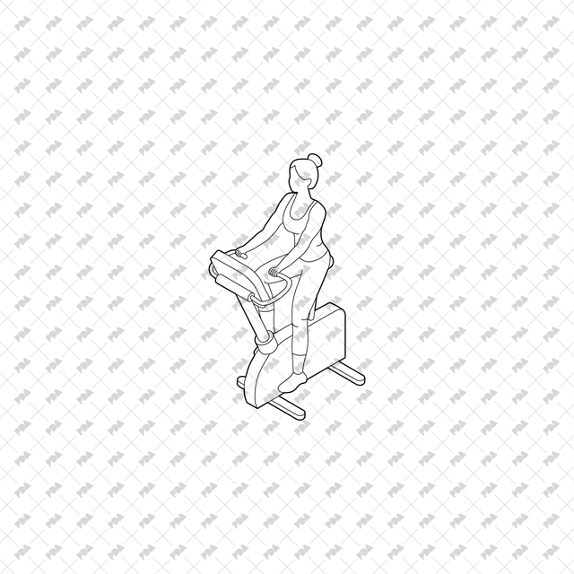 CAD, Vector, PNG Isometric View Workout Characters - Post Digital Architecture — Free and Affordable Resources for Architects