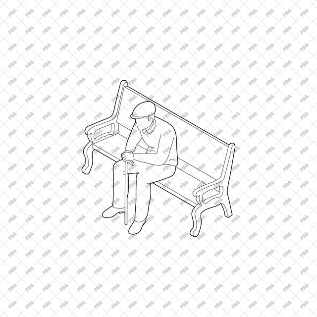 CAD, Vector, PNG Isometric Elderly People - Post Digital Architecture — Free and Affordable Resources for Architects