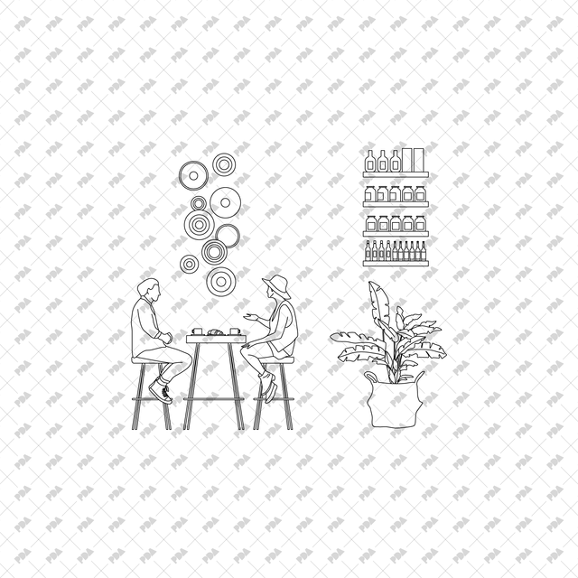 CAD, Vector Italian Deli, Pizzeria and Market in Front and Side Views Multi-Pack - Post Digital Architecture — Free and Affordable Resources for Architects
