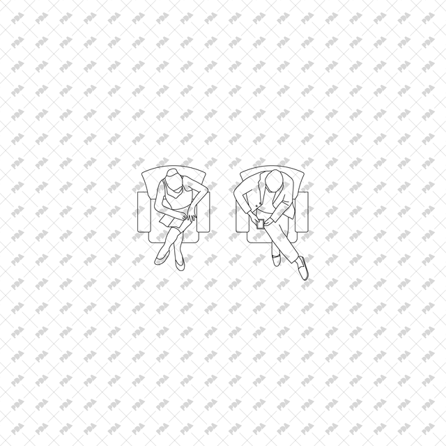CAD, Vector Home Life Characters in Plan View Multi-Pack (Top view) - Post Digital Architecture — Free and Affordable Resources for Architects