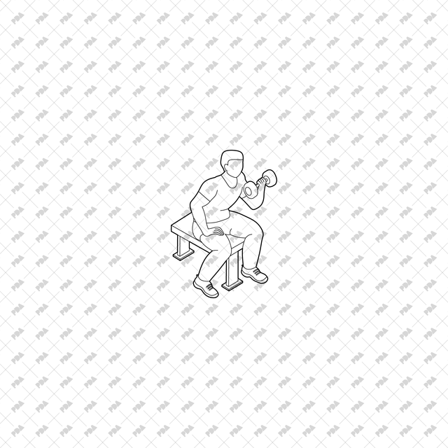 CAD, Vector, PNG Isometric View Workout Characters - Post Digital Architecture — Free and Affordable Resources for Architects