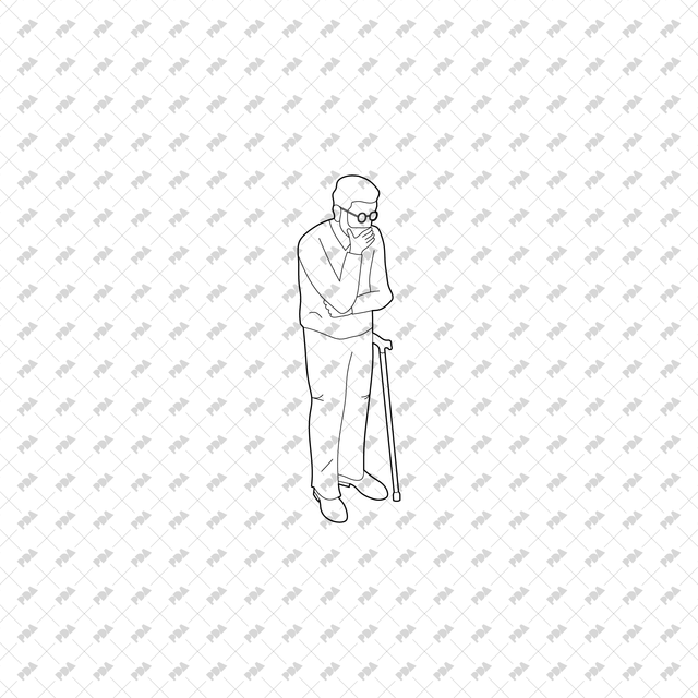 CAD, Vector, PNG Isometric Elderly People - Post Digital Architecture — Free and Affordable Resources for Architects
