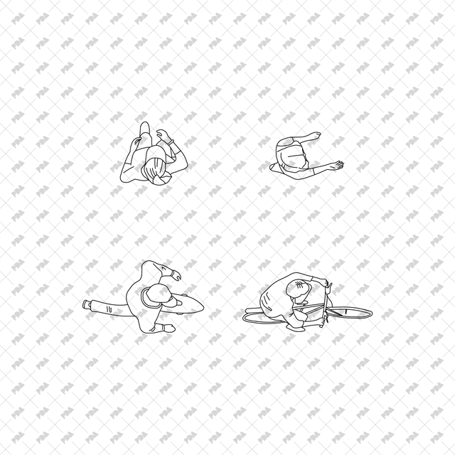 CAD, Vector Characters in Top View Multi-Pack