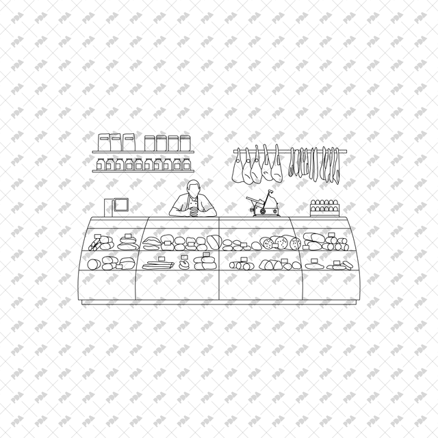 CAD, Vector Italian Deli, Pizzeria and Market in Front and Side Views Multi-Pack - Post Digital Architecture — Free and Affordable Resources for Architects