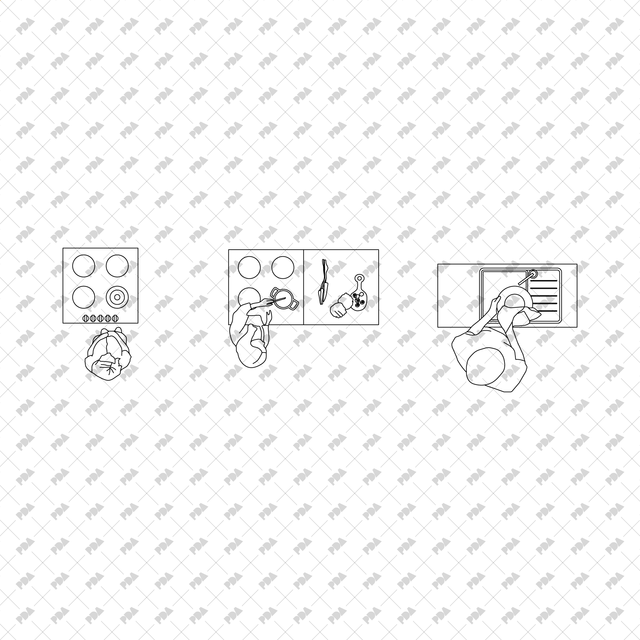 CAD, Vector Home Life Characters in Plan View Multi-Pack (Top view) - Post Digital Architecture — Free and Affordable Resources for Architects