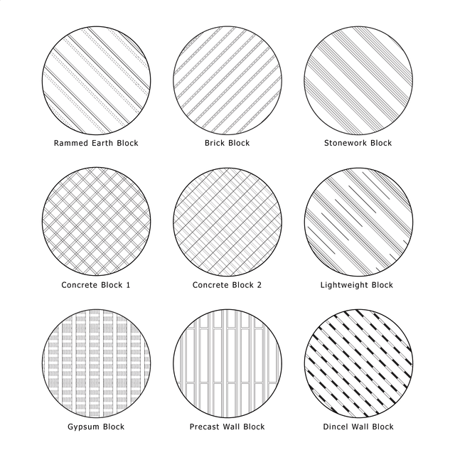 Illustrator Pattern Library - Wall Cross Section Patterns (Building blocks) - Post Digital Architecture — Free and Affordable Resources for Architects