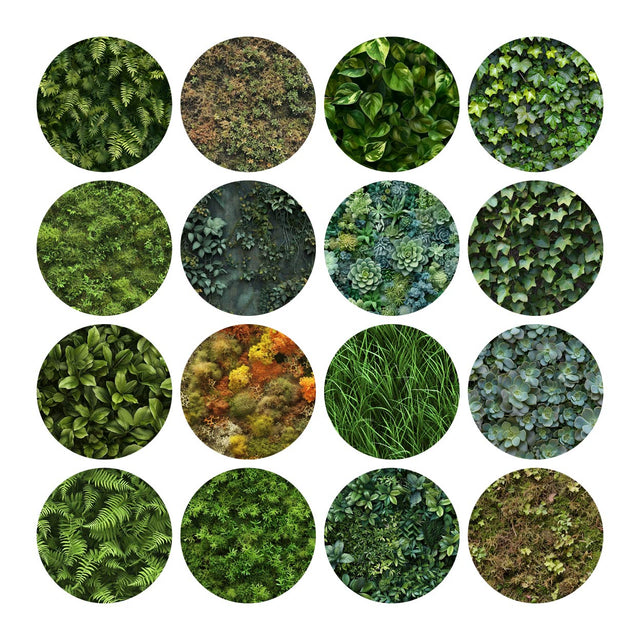 Pattern Library - Seamless Green Plant Wall Textures - Post Digital Architecture — Free and Affordable Resources for Architects