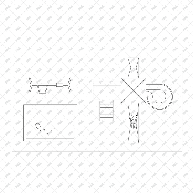 CAD, Vector, PNG Kids Playground Layouts in Top View - Post Digital Architecture — Free and Affordable Resources for Architects