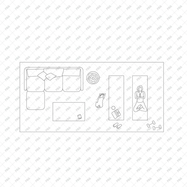 CAD, Vector, PNG Balcony Furniture Layouts in Top View - Post Digital Architecture — Free and Affordable Resources for Architects