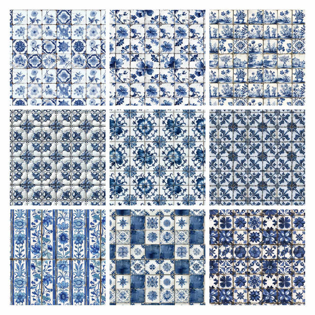 Illustrator Pattern Library - Delft Tiles Textures - Post Digital Architecture — Free and Affordable Resources for Architects