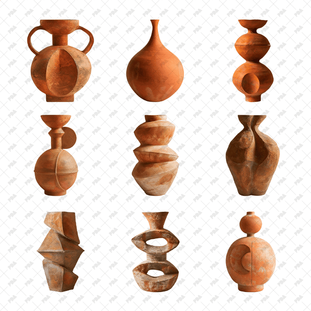 PNG Terracotta Were Set - Post Digital Architecture — Free and Affordable Resources for Architects
