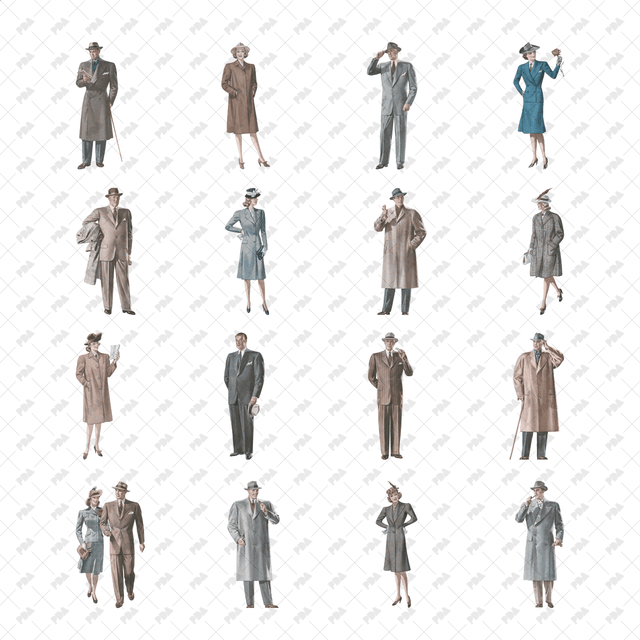 PNG Vintage Fashion Characters - Post Digital Architecture — Free and Affordable Resources for Architects