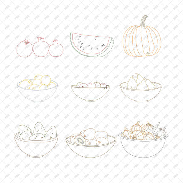 CAD, Vector Fruits and Veggies Set - Post Digital Architecture — Free and Affordable Resources for Architects