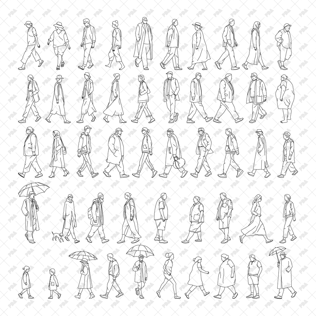 CAD、ベクター手描き文字マルチパック