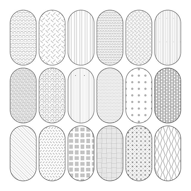 Illustrator Pattern Library - Metal Patterns Big Set - Post Digital Architecture — Free and Affordable Resources for Architects
