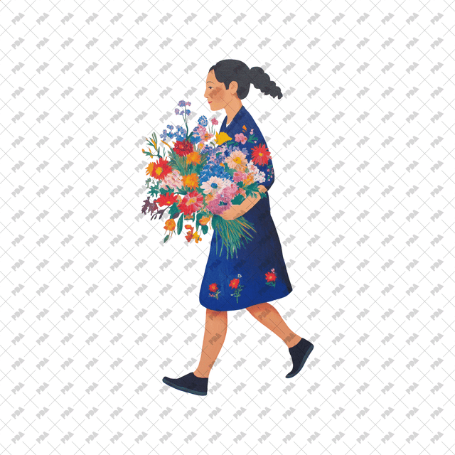 PNG Cutout Characters With Flowers - Post Digital Architecture — Free and Affordable Resources for Architects