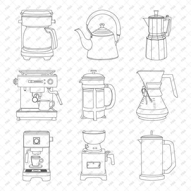 CAD Vector PNG Coffee Gadgets - Post Digital Architecture — Free and Affordable Resources for Architects