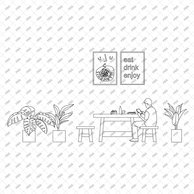 CAD, Vector Italian Deli, Pizzeria and Market in Front and Side Views Multi-Pack - Post Digital Architecture — Free and Affordable Resources for Architects