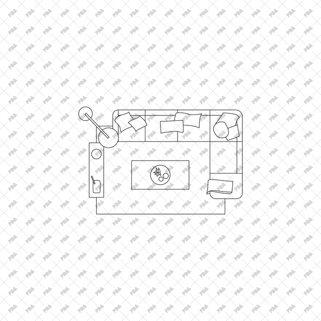 CAD, Vector, PNG Living Rooms in Top View - Post Digital Architecture — Free and Affordable Resources for Architects