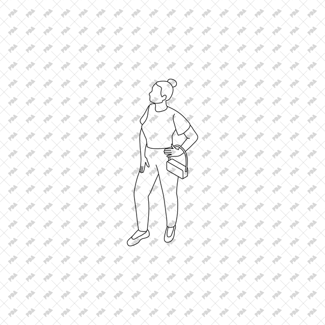 CAD, Vector, PNG Isometric View Urban Waiting People - Post Digital Architecture — Free and Affordable Resources for Architects