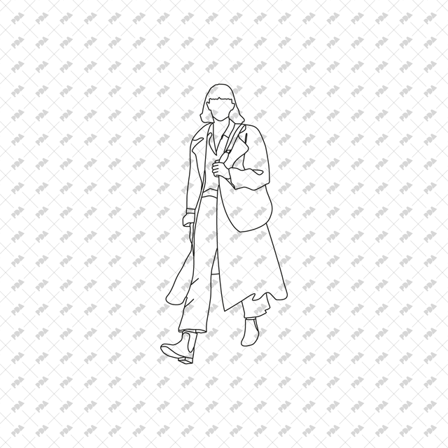CAD Vector PNG Street People in Front and Side Views - Post Digital Architecture — Free and Affordable Resources for Architects
