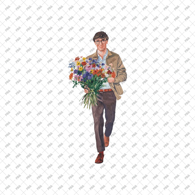 PNG Cutout Characters With Flowers - Post Digital Architecture — Free and Affordable Resources for Architects