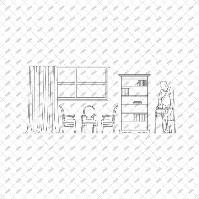 CAD, Vector, PNG Nursing Elderly Home Multi Pack (Front view and side view) - Post Digital Architecture — Free and Affordable Resources for Architects