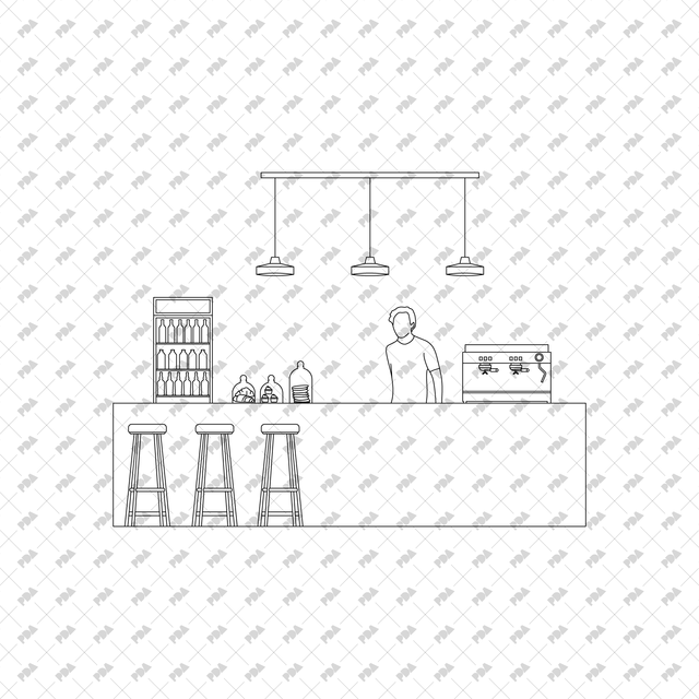 CAD, Vector Italian Deli, Pizzeria and Market in Front and Side Views Multi-Pack - Post Digital Architecture — Free and Affordable Resources for Architects