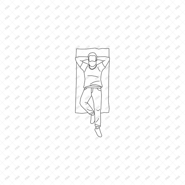 CAD, Vector, PNG Chilling Characters in Plan View Multi-Pack (Top View) - Post Digital Architecture — Free and Affordable Resources for Architects