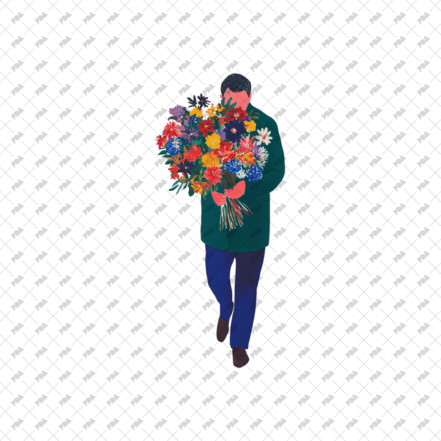 PNG Cutout Characters With Flowers - Post Digital Architecture — Free and Affordable Resources for Architects