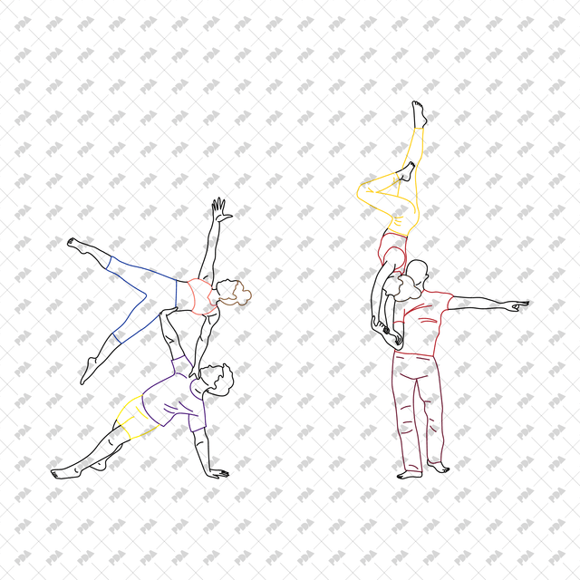 CAD, Vector Acrobalance and Acrobatics Characters - Post Digital Architecture — Free and Affordable Resources for Architects
