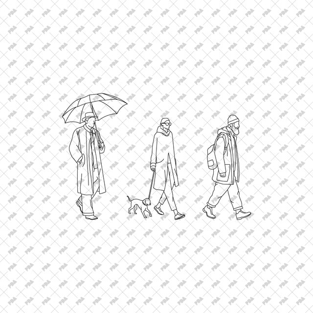 CAD, Vector Characters in Side View - Post Digital Architecture — Free and Affordable Resources for Architects