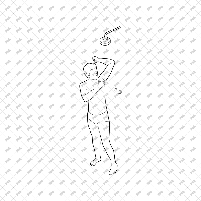 CAD, Vector, PNG Isometric View Shower Users - Post Digital Architecture — Free and Affordable Resources for Architects