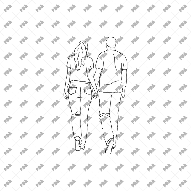 CAD, Vector People in Back View - Post Digital Architecture — Free and Affordable Resources for Architects