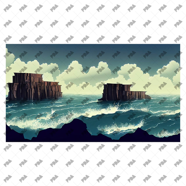 Mountain Backgrounds in Japanese Illustration Style - Post Digital Architecture — Free and Affordable Resources for Architects