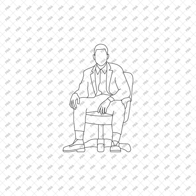 CAD, Vector Men Sitting - Post Digital Architecture — Free and Affordable Resources for Architects