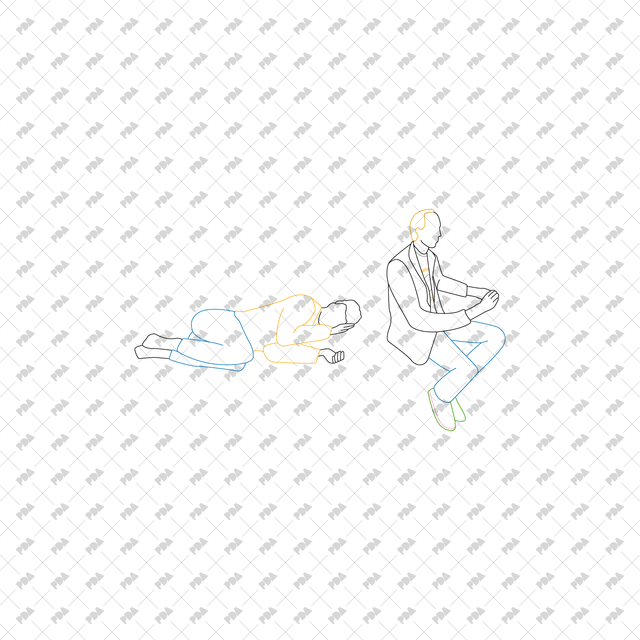 CAD, Vector, PNG Line Art Characters Inspired by David Hockney - Post Digital Architecture — Free and Affordable Resources for Architects